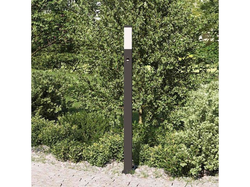 Borne lumineuse, lampadaire avec détecteur 110 cm noir ip44 - Conforama C