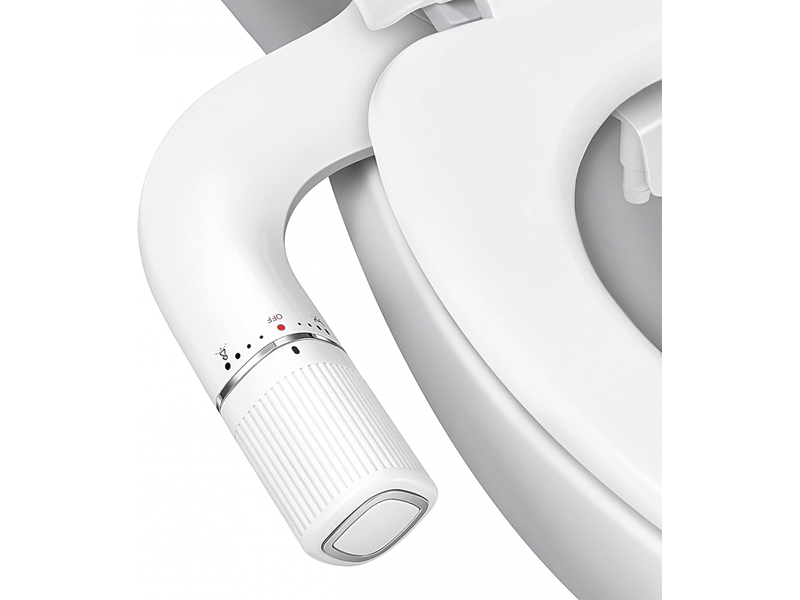  Bidet fessier - double buse à pression d'eau réglable - autonettoyant, 1 pièce, blanc  - Conforama A