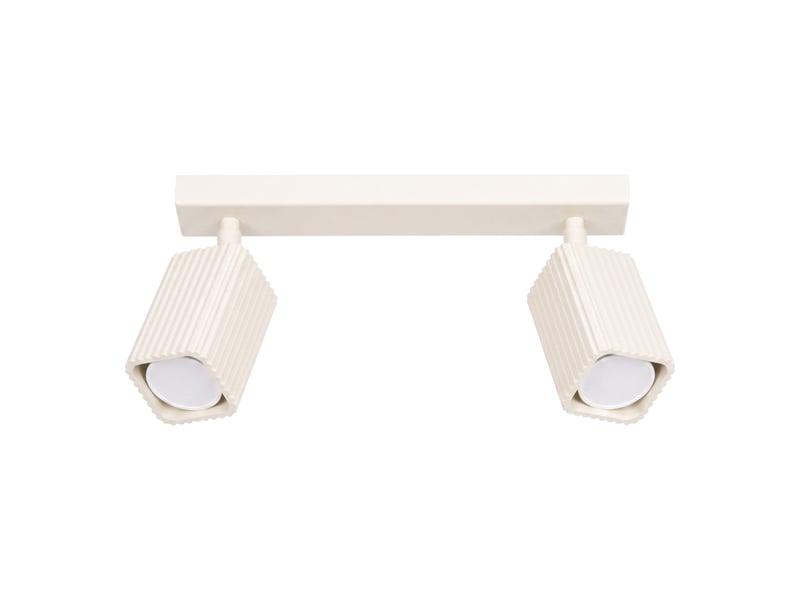  Plafonnier rayo 2 beige aluminium moderne 16.5x30x6cm SL.3122 - Conforama A