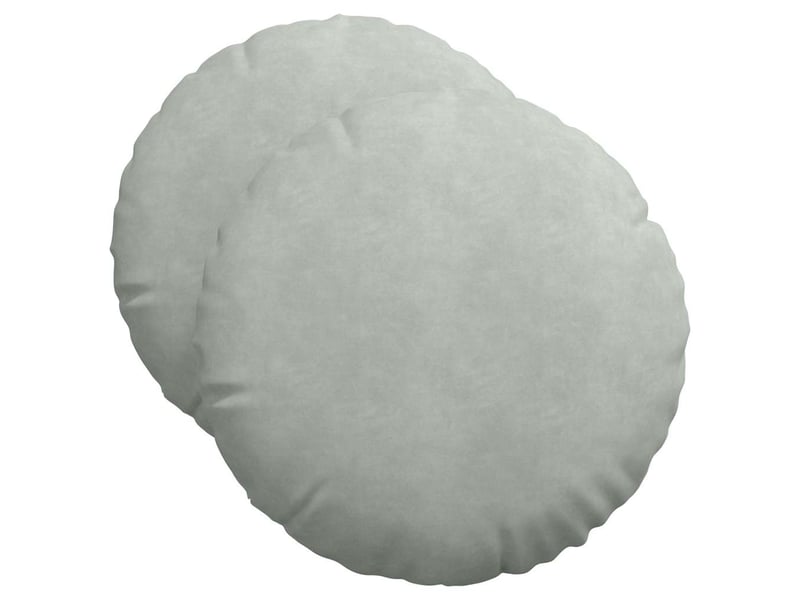  Lot de 2 coussins de siège, coussins décoratifs velours gris clair ø50 x 19 cm cf59894  - Conforama A