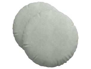 Lot de 2 coussins de siège, coussins décoratifs velours gris clair ø50 x 19 cm cf59894
