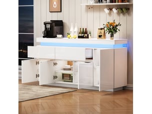 Meuble tv coloris blanc 140 cm <strong>DESVIAE</strong> <strong></strong>