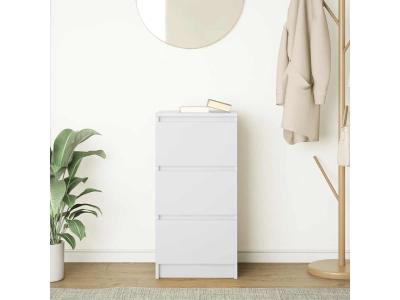  Buffet - bahut - meuble de rangement blanc 37,5x35x76 cm bois d'ingénierie  - Conforama C