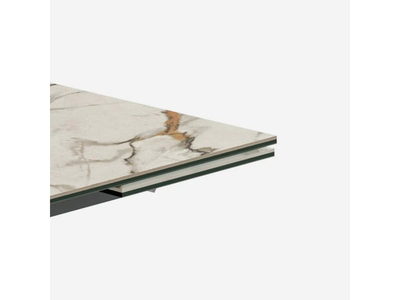  Table extensible en céramique et verre 160240 x 90 cm axis  - Conforama D