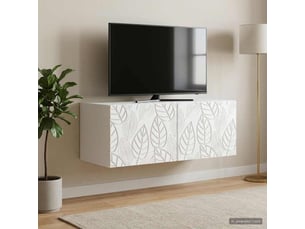 Meuble tv coloris blanc 59.5 cm <strong></strong>  <strong></strong>