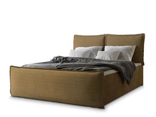 Lit avec rangement 180x200 cm <strong>MASSENO</strong> <strong></strong> coloris jaune