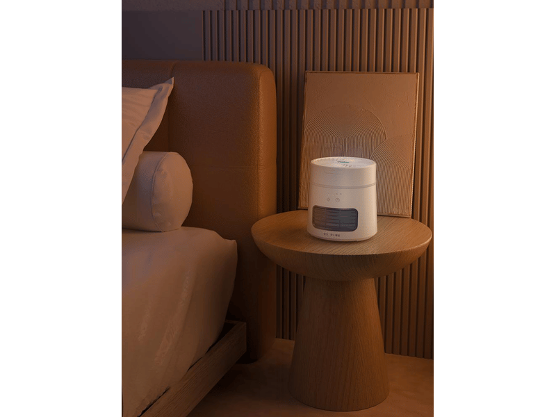  Mini chauffage de bureau, chauffe-pieds, ventilateur rafraîchissant, blanc, avec fonction d'arrêt automatique en cas de surchauffe, 800 w YSK0005892TBY - Conforama C