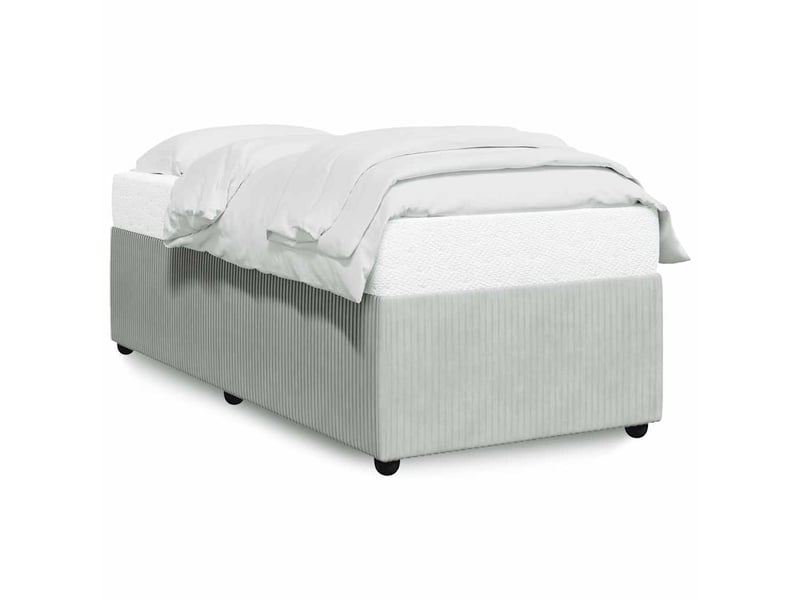  Lit simple- lit adulte -  cadre de lit sans matelas gris clair 100x200 cm velours  - Conforama A