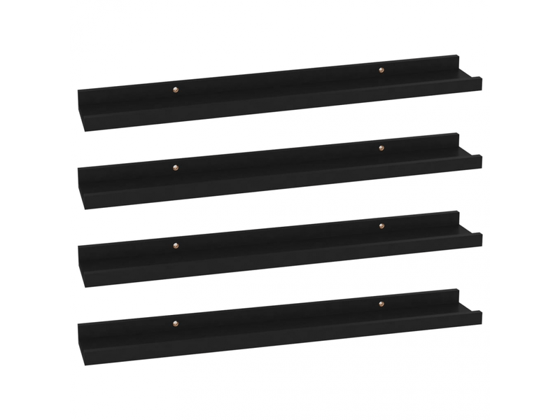  Étagères murales 4 unités noir 60x9x3 cm- comfortxl  - Conforama A
