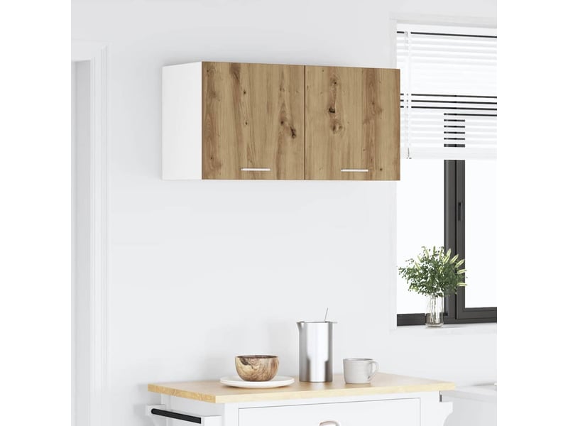 Meuble de rangement cuisine, armoire suspendue chêne artisanal 80x31x40cm  - Conforama D