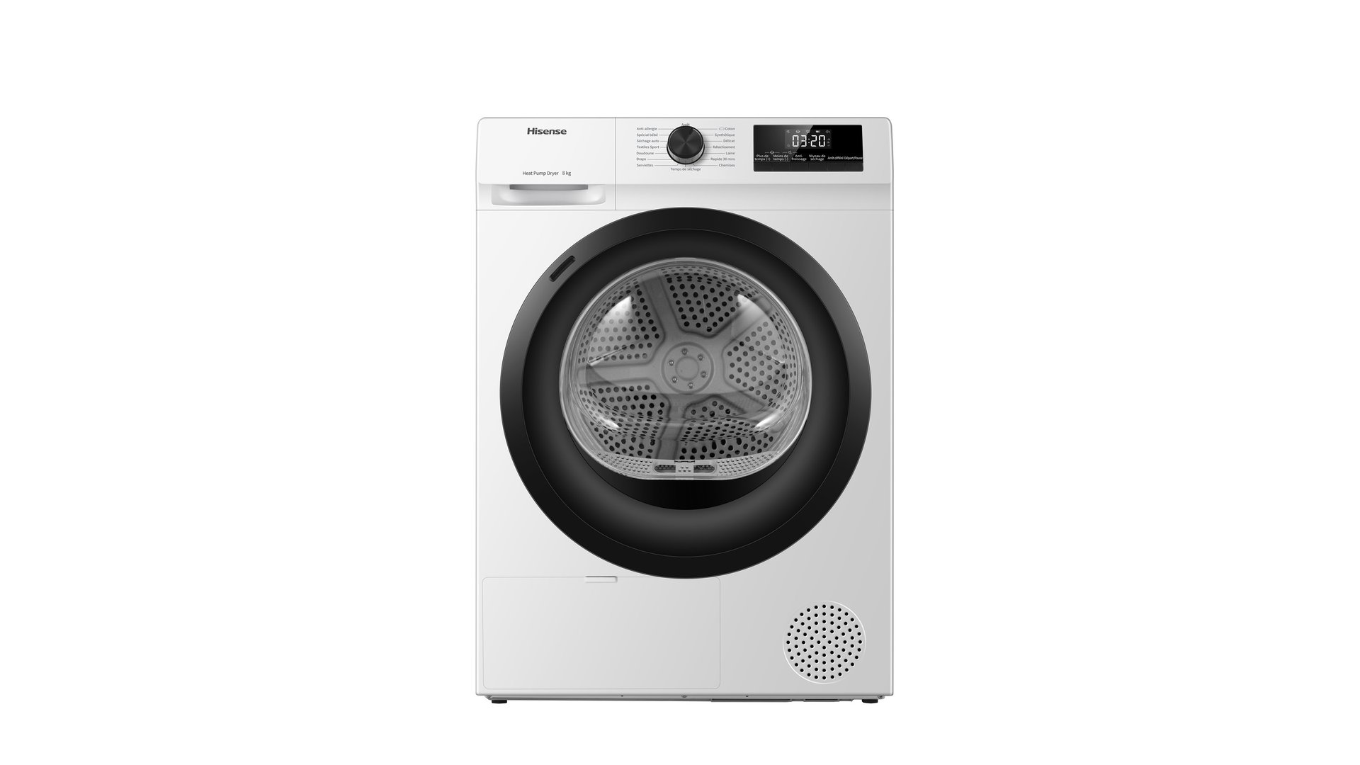Sèche linge ouverture hublot HISENSE DHQE802U