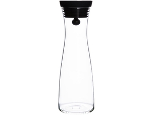 Carafe à eau, 1.2 l, hauteur 29 cm, carafe en verre, couvercle en silicone