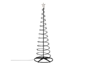 Ecd germany sapin de noël spirale led 210 cm avec étoile éclairage de noël cône guirlande lumineuse effet cascade avec 15 modes de lumière minuterie et 756 leds blanc chaud pour maison ou jardin ip44