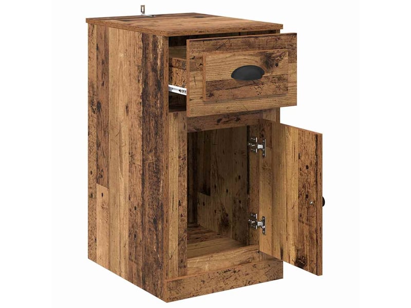  Meuble d'appoint, meuble de rangement salon 40 x 50 x 75 cm bois d'ingénierie bois ancien  - Conforama E