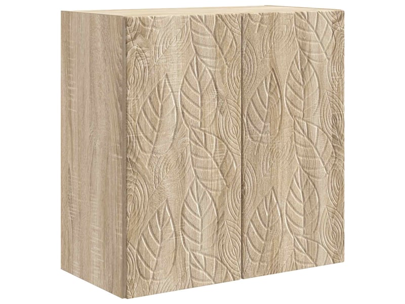  Armoire murale salon 59x31x60cm bois d'ingénierie chêne sonoma shl6905  - Conforama A