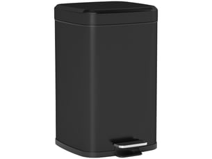Poubelle de cuisine 20l - poubelle à pédale acier inox noir