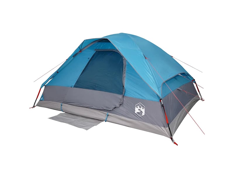  Tente de camping, tente familiale à dôme 6 personnes bleu imperméable shl20326  - Conforama D