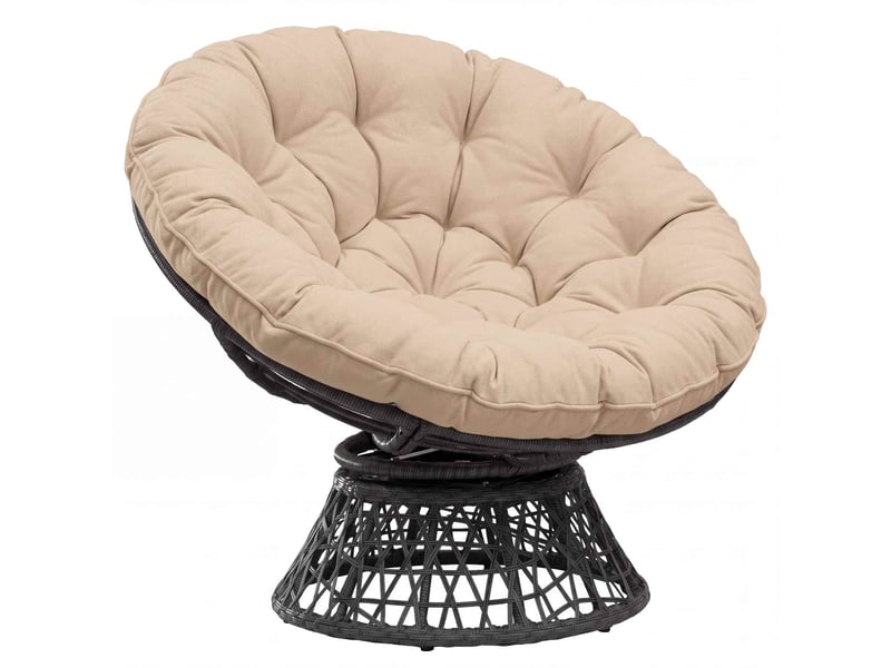  Coussin de chaise papasan, coussin d'assise vianen 100 % polyester crème cf54232  - Conforama C