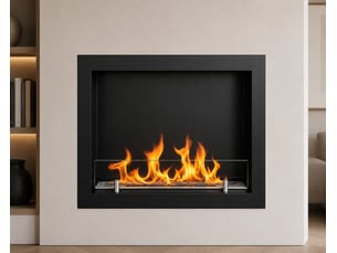 Furore 60 - cheminée encastrable au bioéthanol 60x55x15 cm avec brûleur en acier de 1,5 litre