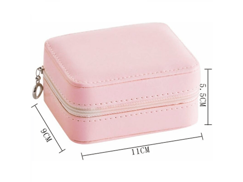 Boîte à bijoux de voyage portable petite boîte à bijoux boucles d'oreilles pu boîte de rangement étanche table de maquillage boîte à bijoux - Conforama B