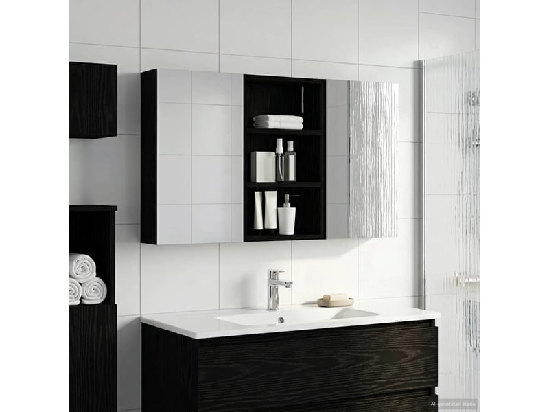  Ensemble de meubles de salle de bain 3 pcs 90x10.5x50 cm shl8945  - Conforama B
