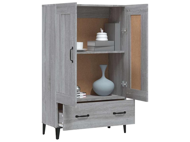  Buffet - bahut - meuble de rangement sonoma gris 70x31x115 cm bois d'ingénierie  - Conforama D