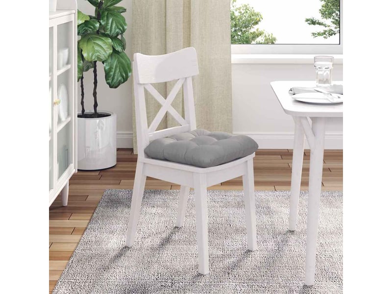 Lot de 4 coussins de siège, coussins décoratifs tissu gris nuage 45 x 45 x 12 cm cf60014 - Conforama D