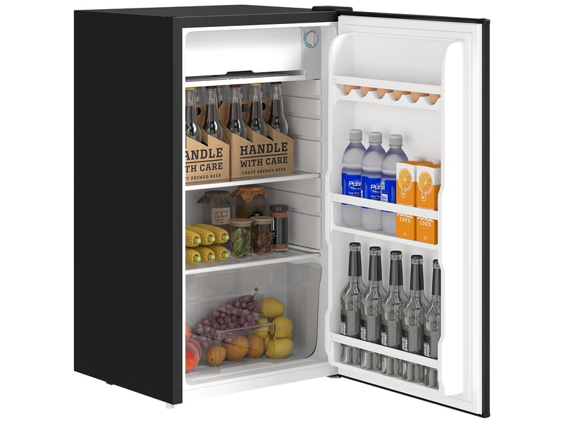  Réfrigérateur congélateur petit réfrigérateur 91 l étagères modulables design sous-comptoir noir 47,5 x 44,2 x 84 cm  - Conforama B