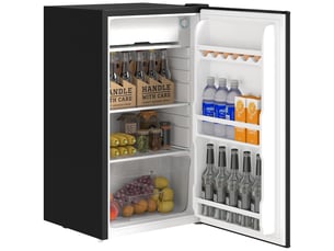 Réfrigérateur congélateur petit réfrigérateur 91 l étagères modulables design sous-comptoir noir 47,5 x 44,2 x 84 cm