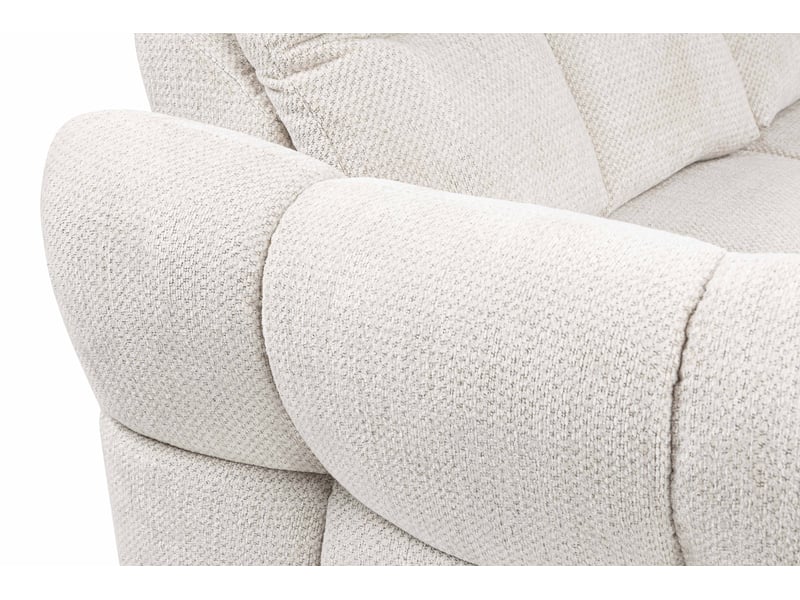 Canapé d'angle beige fixe 4 places  - Conforama U