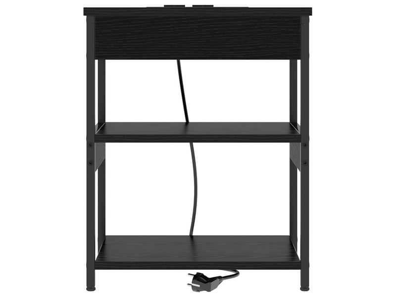  Table de chevet - cabinet de chevet - table de nuit chêne noir 41 x 31 x 51 cm bois d'ingénierie  - Conforama D