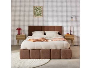 Lit coffre 140x190 cm    coloris rouge