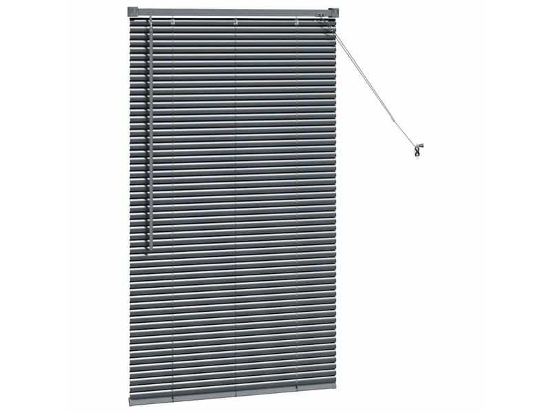 Store vénitien, store de fenêtre gris foncé 130 x 80 cm 25 mm aluminium cf47883 - Conforama E