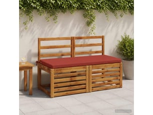 Coussin de banc, coussin d'assise, coussin de canapé soest 100 % polyester rouge 110 x 50 x 5 cm cf53489