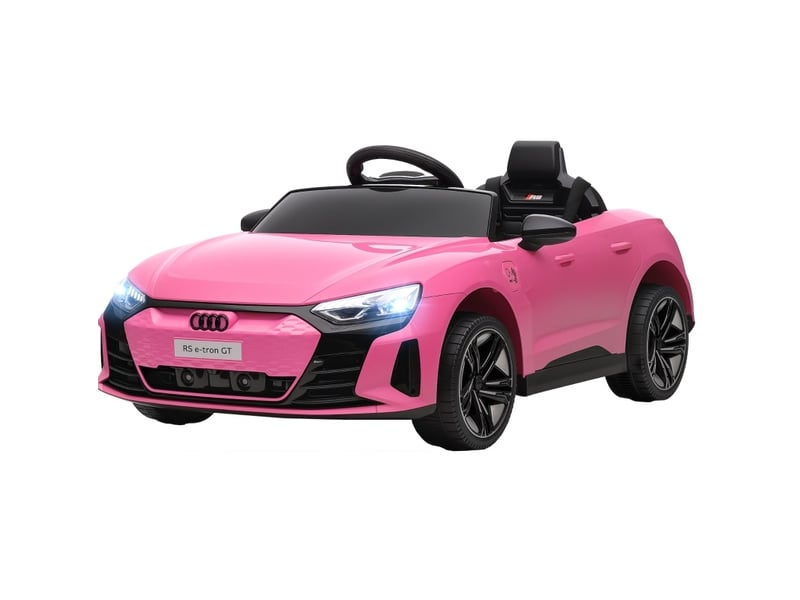  Voiture électrique enfant audi rs e-tron gt 103x58x41 cm 12 v avec télécommande métal rose  - Conforama A