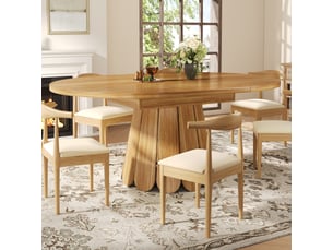 Table à manger extensible ronde, table de salle à manger en bois, 118-158 cm, jusqu'à 6 personnes