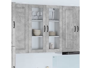 Meuble mural de cuisine | armoire de cuisine gris béton 80x31x100cm shl4974