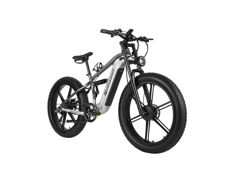  Vélo électrique 26 nathaniel syr09, 2000w double moteur, fat bike, argent  - Conforama D