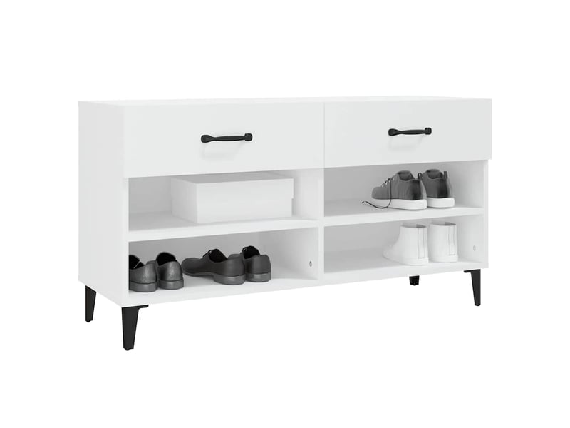  Meuble à chaussure | armoire à chaussures blanc 102x35x55 cm bois d'ingénierie  - Conforama D