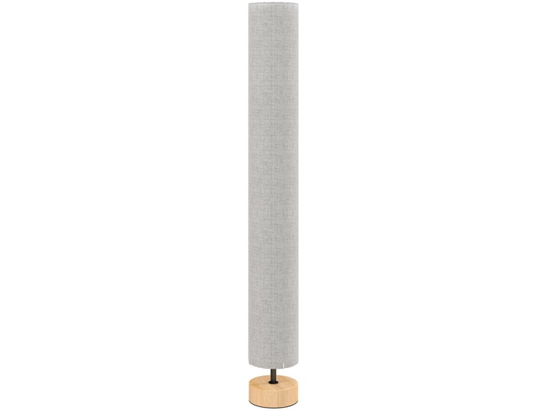  Lampadaire sur pied de salon avec abat-jour en lin, interrupteur à pied, 2 x douille e27, gris, 120 cm  - Conforama B