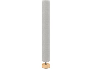 Lampadaire sur pied de salon avec abat-jour en lin, interrupteur à pied, 2 x douille e27, gris, 120 cm