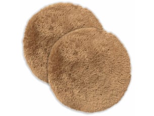 Lot de 2 coussins avec oreiller, coussins décoratifs heerlen taupe fleece pv cf50594