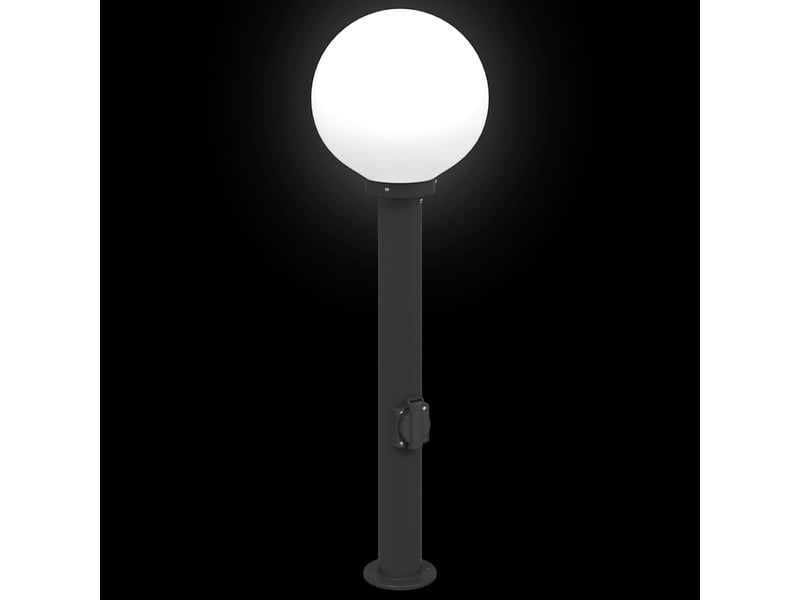 Lot de 3 borne lumineuse avec sortie 80 cm noir ip44 - Conforama E