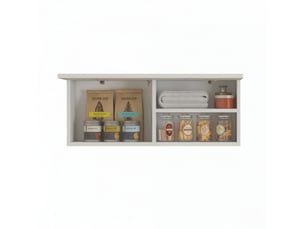 Meuble mural de salle de bain 80 x 25 x 30 cm - blanc - porte coulissante sans poignée intégrée, rangement pratique