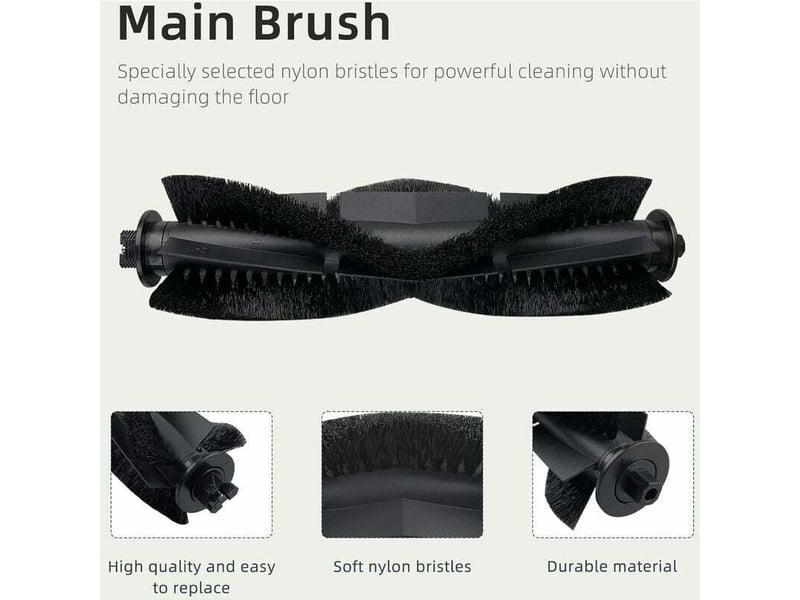  Kit 11 pièces pour honiture g80g80 pro: brosse rotative +4 latérales +4 filtres +2 lingettes  - Conforama B