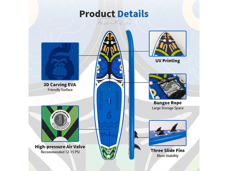  Planche de SUP Funwater SUPFR02D - 335x82x15cm 180kg  - Conforama E