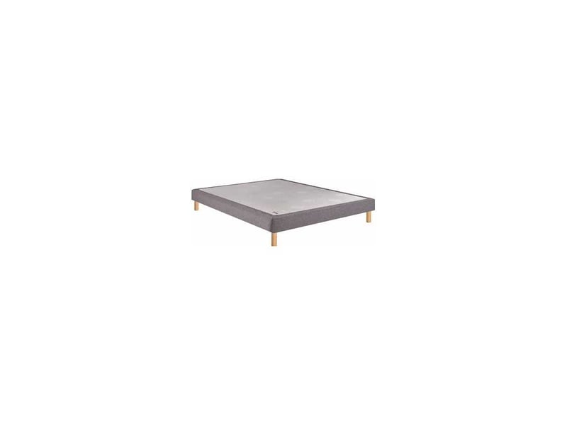  Sommier tapissier noyer gris urbain 140x190 cm confort ferme 15 cm 7796196 - Conforama A