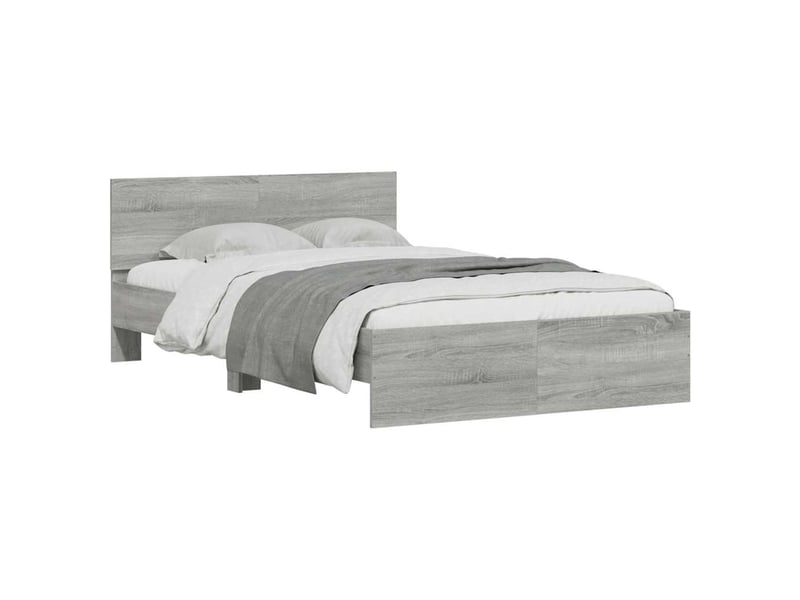  Lit double- lit adulte -  cadre de lit sans matelas sonoma gris 120x190 cm  - Conforama B