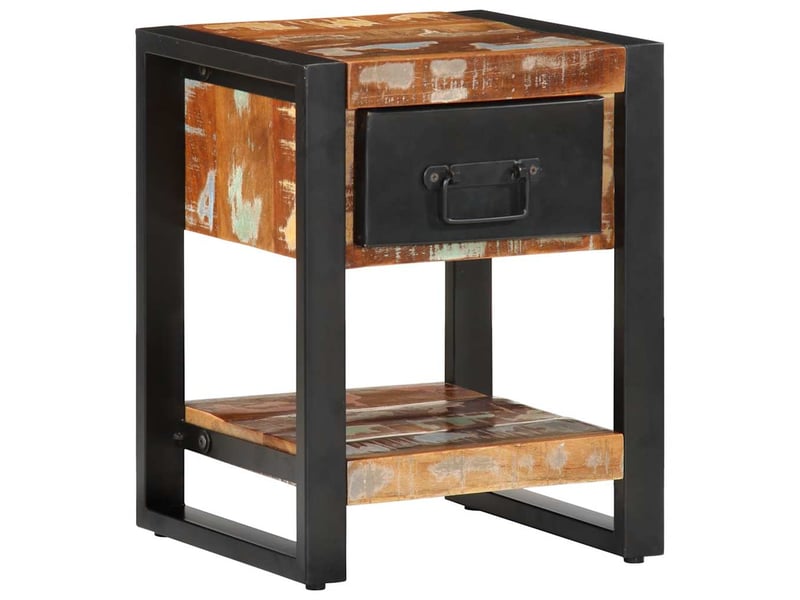  Lot de 2 tables de chevet - cabinet de chevet - table de nuit multicolore bois massif de manguier brut  - Conforama D