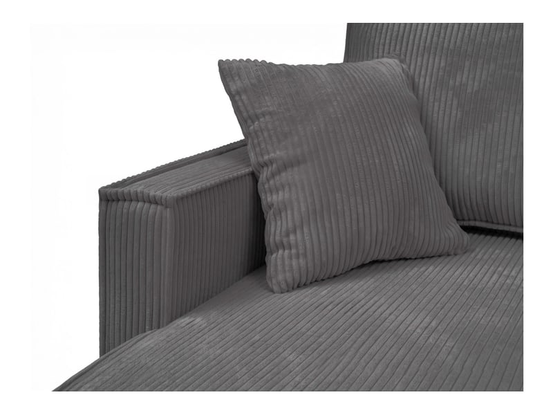  Farah - canapé droit 3 places convertible accoudoirs slim en velours cotelé  - Conforama E